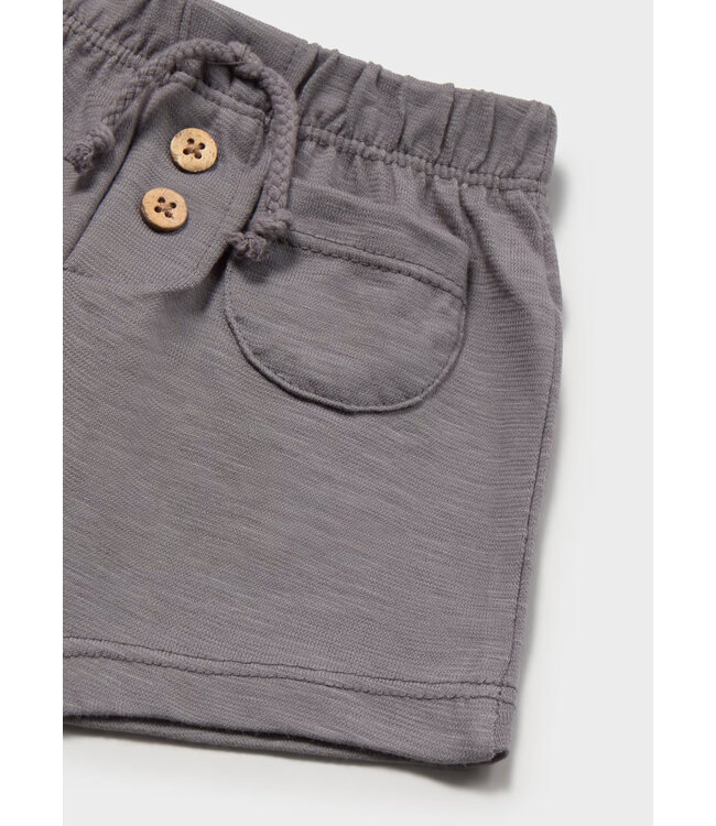 Mayoral Mayoral Baby Front Pocket Cotton Shorts Grey