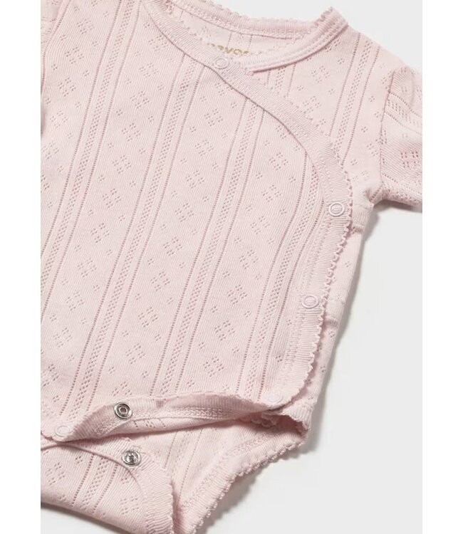 Mayoral Mayoral Pointelle Short Sleeve Onesie