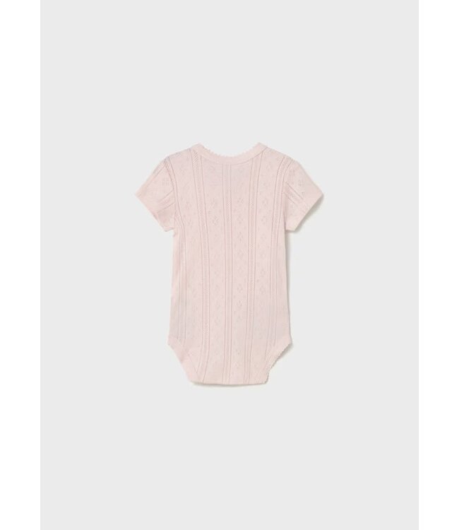 Mayoral Mayoral Pointelle Short Sleeve Onesie