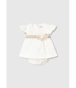 Mayoral Mayoral Infant Linen Flutter Sleeve Dress