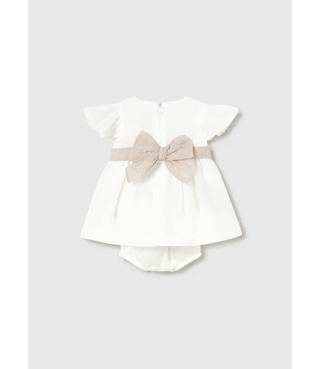 Mayoral Mayoral Infant Linen Flutter Sleeve Dress