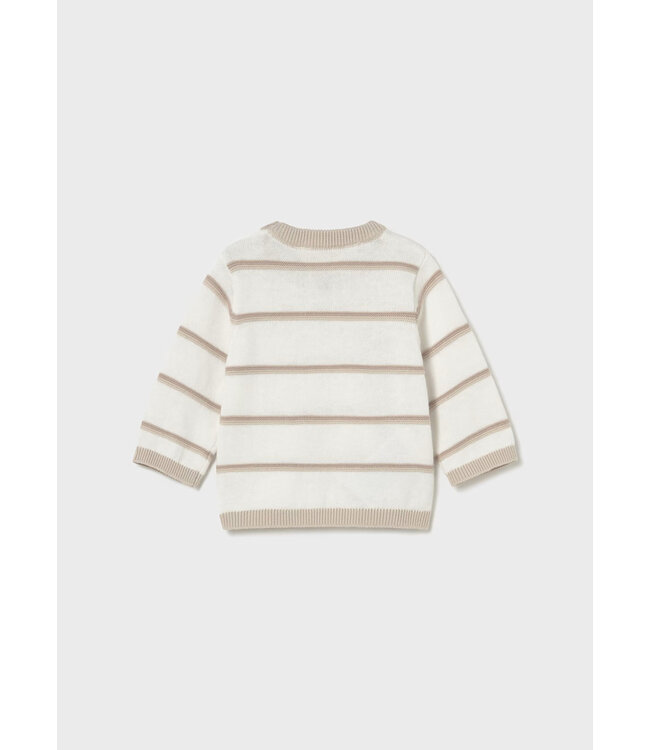 Mayoral Mayoral Infant Knit Sweater Striped Taupe