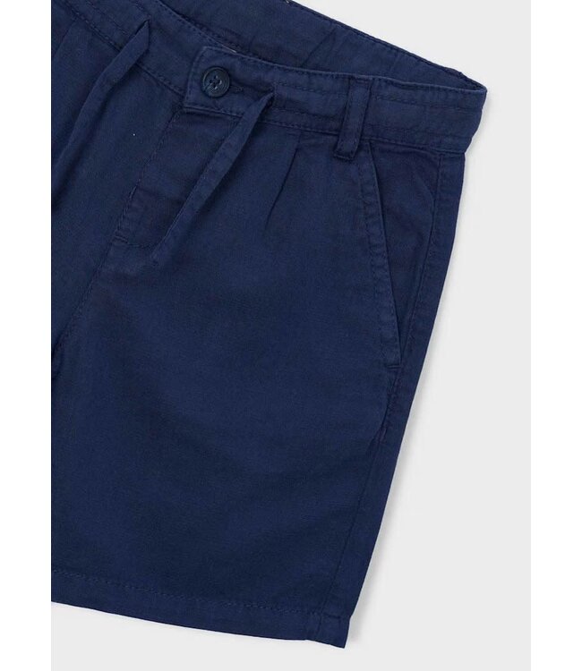 Mayoral Linen Relaxed Fit Shorts Atlantico Navy