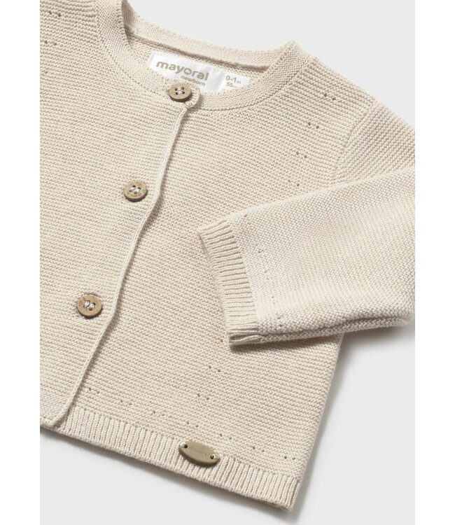 Mayoral Mayoral Infant Knit Cardigan Taupe