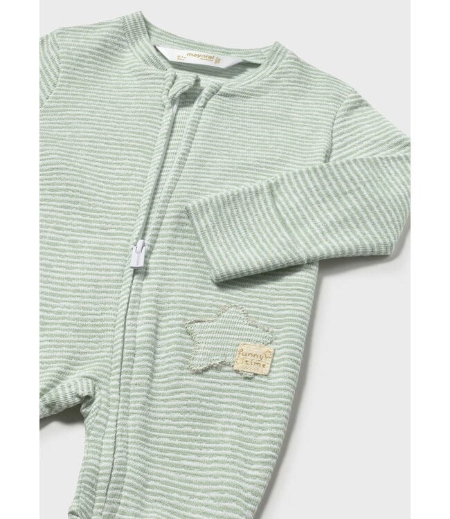 Mayoral Mayoral Zip Sleeper Green Stripe