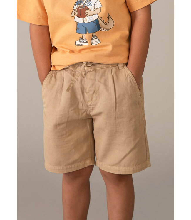 Mayoral Linen Relaxed Fit Shorts Mocca