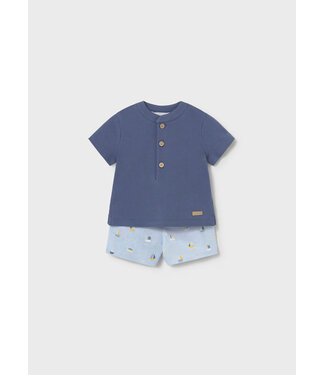 Mayoral Mayoral Infant Short and Tee Set Nautic Blue