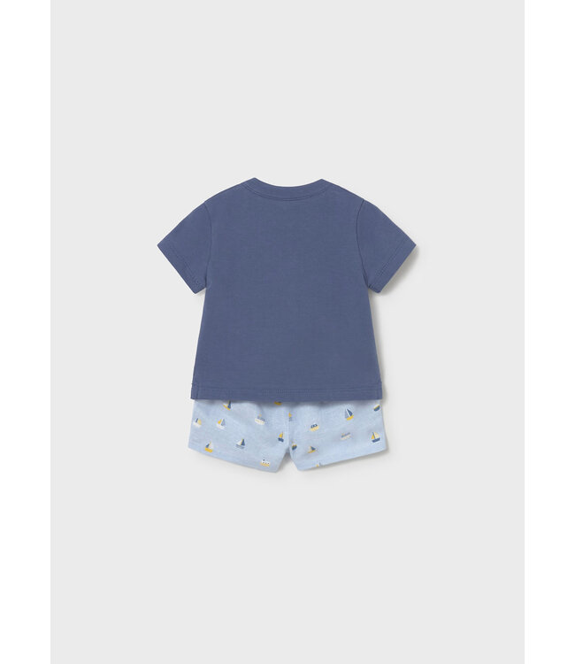 Mayoral Mayoral Infant Short and Tee Set Nautic Blue