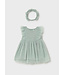 Mayoral Mayoral Infant Tulle Flutter Sleeve Dress with Headband