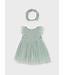 Mayoral Mayoral Infant Tulle Flutter Sleeve Dress with Headband