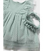 Mayoral Mayoral Infant Tulle Flutter Sleeve Dress with Headband
