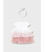 Mayoral Mayoral Tiered Onesie Tulle Dress Rosa
