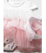 Mayoral Mayoral Tiered Onesie Tulle Dress Rosa