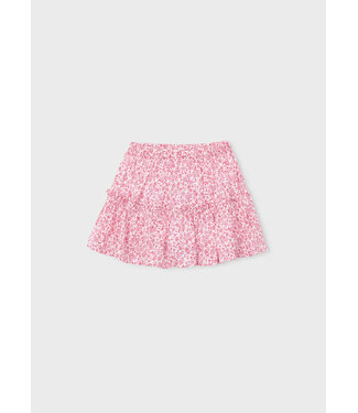 Mayoral Mayoral Dobby Skirt Candy Pink Floral Print