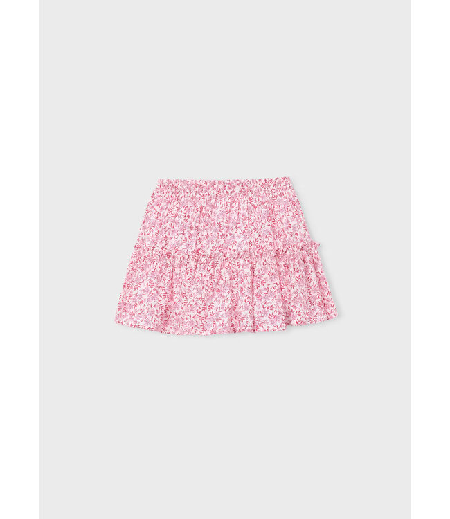 Mayoral Mayoral Dobby Skirt Candy Pink Floral Print