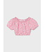 Mayoral Dobby Top Candy Pink Floral Print