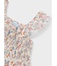 Mayoral Mayoral Smocked Flutter Sleeve Top Floral