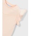 Mayoral Mayoral Picot Lace Trim T-Shirt Peach