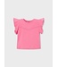Mayoral Mayoral Picot Lace Trim T-Shirt Geranium Pink