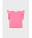 Mayoral Mayoral Picot Lace Trim T-Shirt Geranium Pink