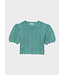 Mayoral Mayoral Crochet Short Sleeve Knit Top Teal