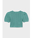 Mayoral Mayoral Crochet Short Sleeve Knit Top Teal