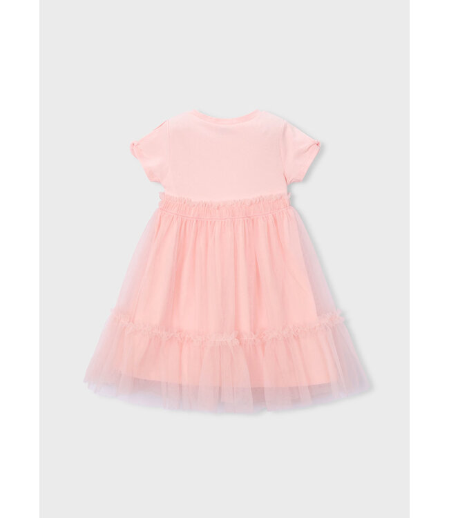 Mayoral Mayoral Short Sleeve Tulle Dress Blossom Pink