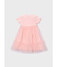 Mayoral Mayoral Short Sleeve Tulle Dress Blossom Pink
