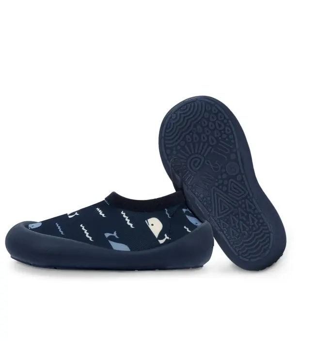Jan & Jul Water Shoes Navy Whale Tales