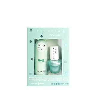Inuwet Duo Aqua Apple Lip Balm + Turquoise Nail Polish