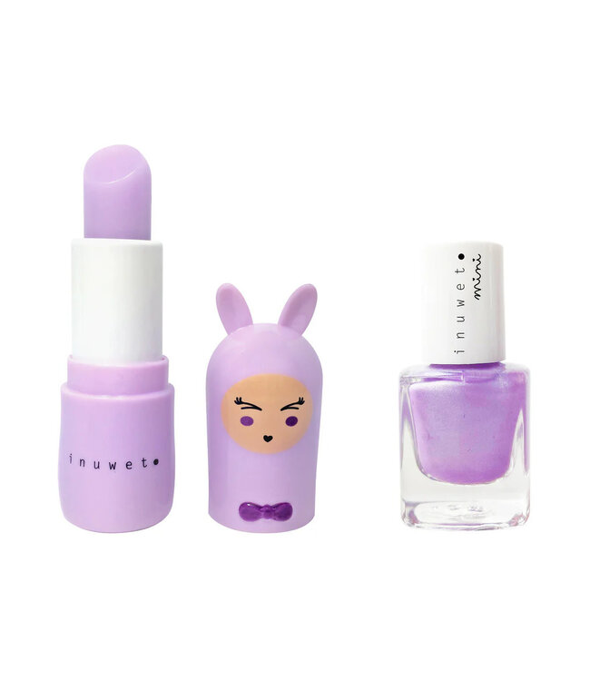 Inuwet Inuwet Duo Violet Marshmallow Lip Balm + Violet Nail Polish