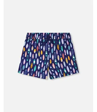 Deux par Deux Boardshorts Blue Surf Board Print