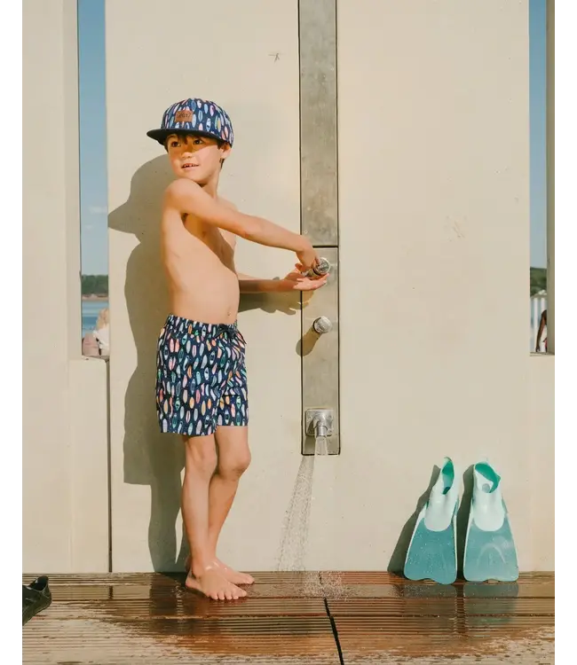 Deux par Deux Boardshorts Blue Surf Board Print