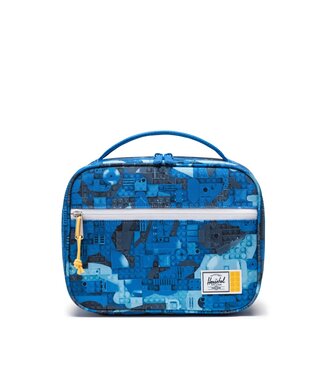 Herschel Supply Co. Pop Quiz Lunch Box LEGO Abstract Bricks Blue