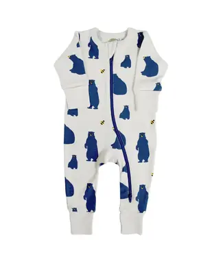 Parade Organics Baby Co. Parade Organic Zip Romper Blue Bears