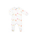 Coccoli Cotton-Modal Zipper Footie Starfish on Cream