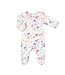 Coccoli Coccoli Modal Zipper Footie Flowers on Cream