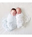 Lulujo Cotton Muslin Swaddle 2pk Bees + Blue Dots