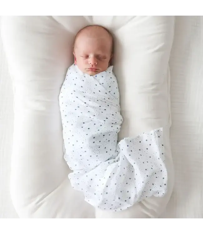Lulujo Lulujo Cotton Muslin Swaddle 2pk Puppy + Stars