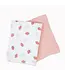 Lulujo Cotton Muslin Swaddle 2pk Strawberries + Ballet Slipper