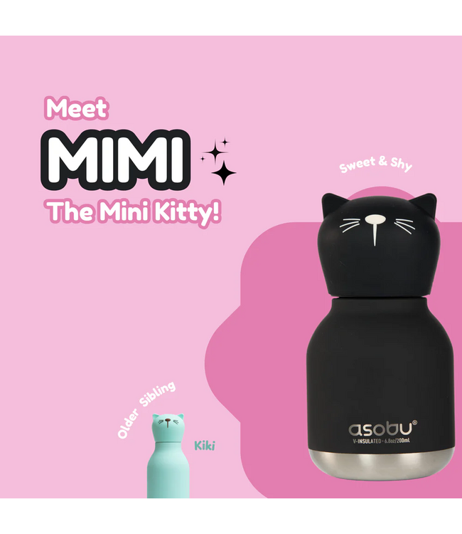 Asobu Mini Bestie Bottle Black Cat