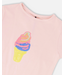 Deux par Deux Sequin Ice Cream Tee in Cameo Pink