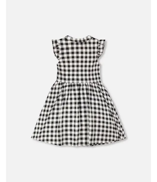 Deux par Deux Sleeveless Dress Black Gingham