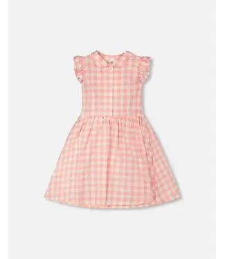 Deux par Deux Sleeveless Dress Pink Gingham