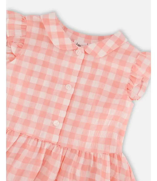 Deux par Deux Sleeveless Dress Pink Gingham