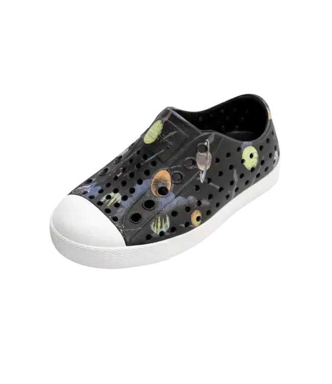Native Canada Footwear Jefferson Print Jiffy Black/Up In Space Little Kid