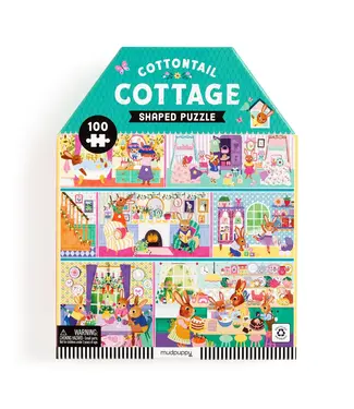 mudpuppy Mudpuppy Cottontail Cottage 100 Piece House-shaped Puzzle