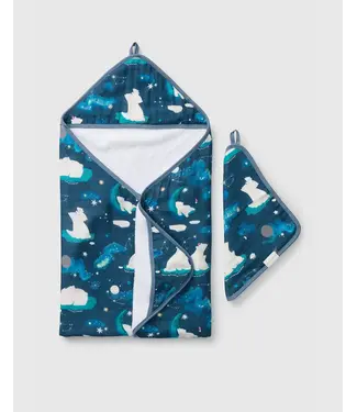 Loulou Lollipop Hooded Towel Set Stargazing Bears
