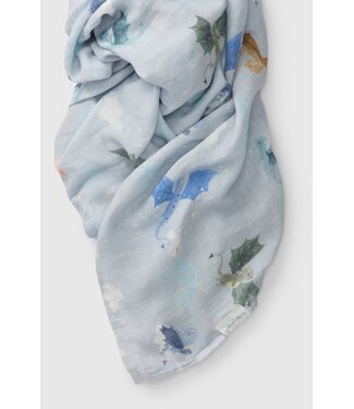 Loulou Lollipop Muslin Swaddle Blanket Magical Dragons