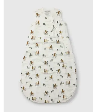 Loulou Lollipop Muslin Lightweight Sleep Bag 0.5 TOG Bears on Bikes